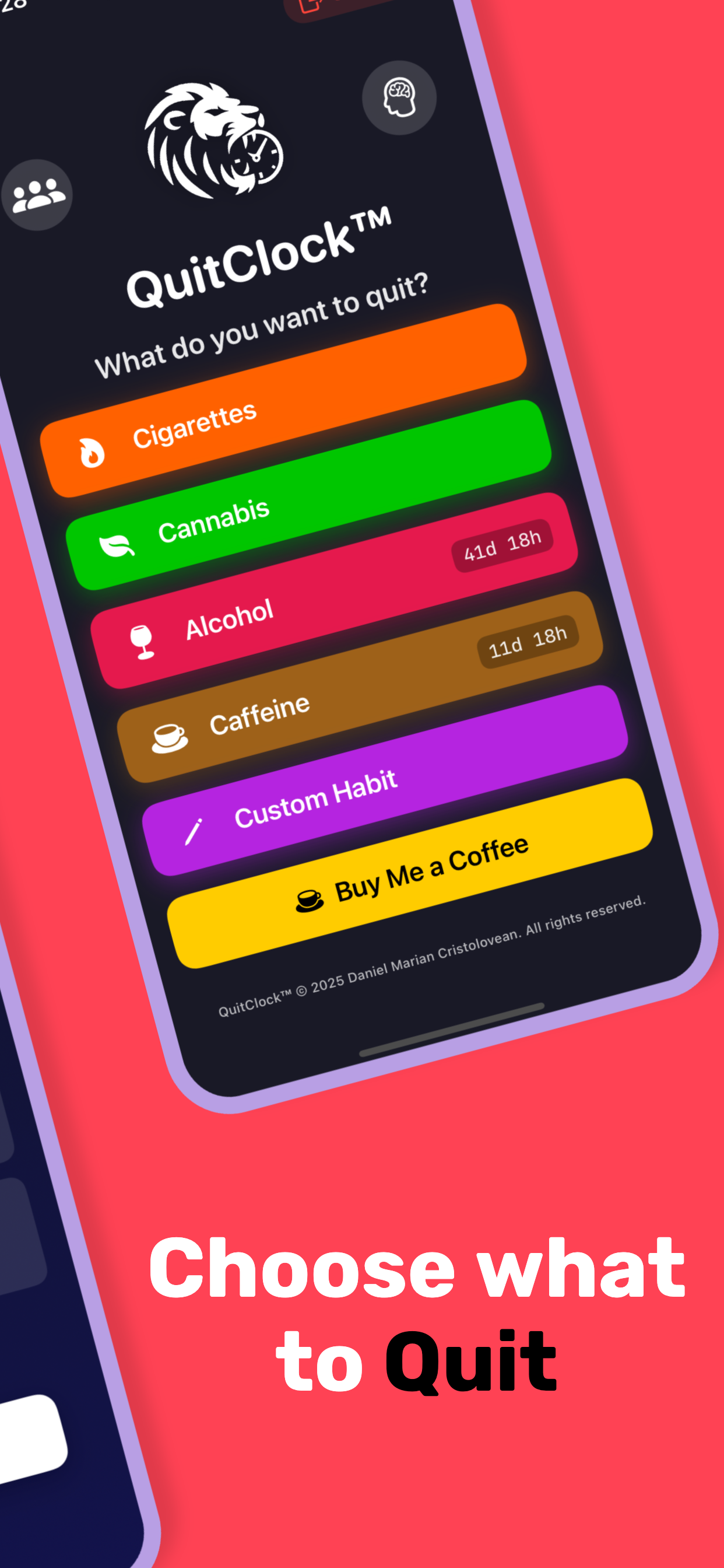 Quit Clock App Screenshot 2